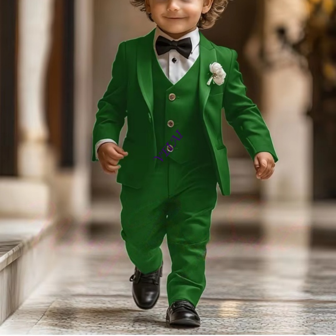 Mens Formal - 3-częściowy zestaw smokingowy dla chłopca: marynarka,