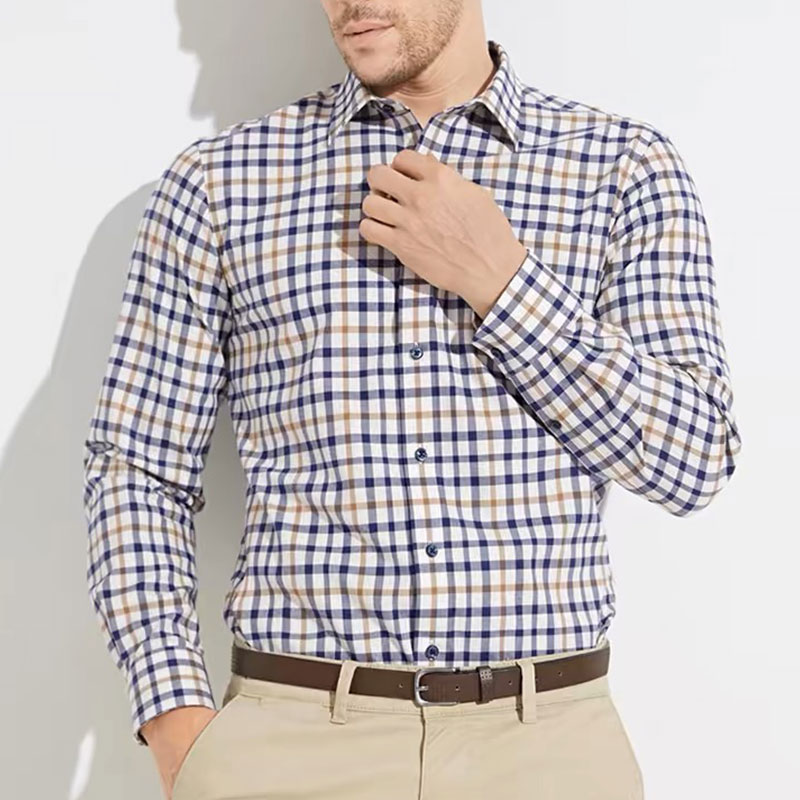 Men Formal Wear For Summer - Męska z długim rękawem koszula w
