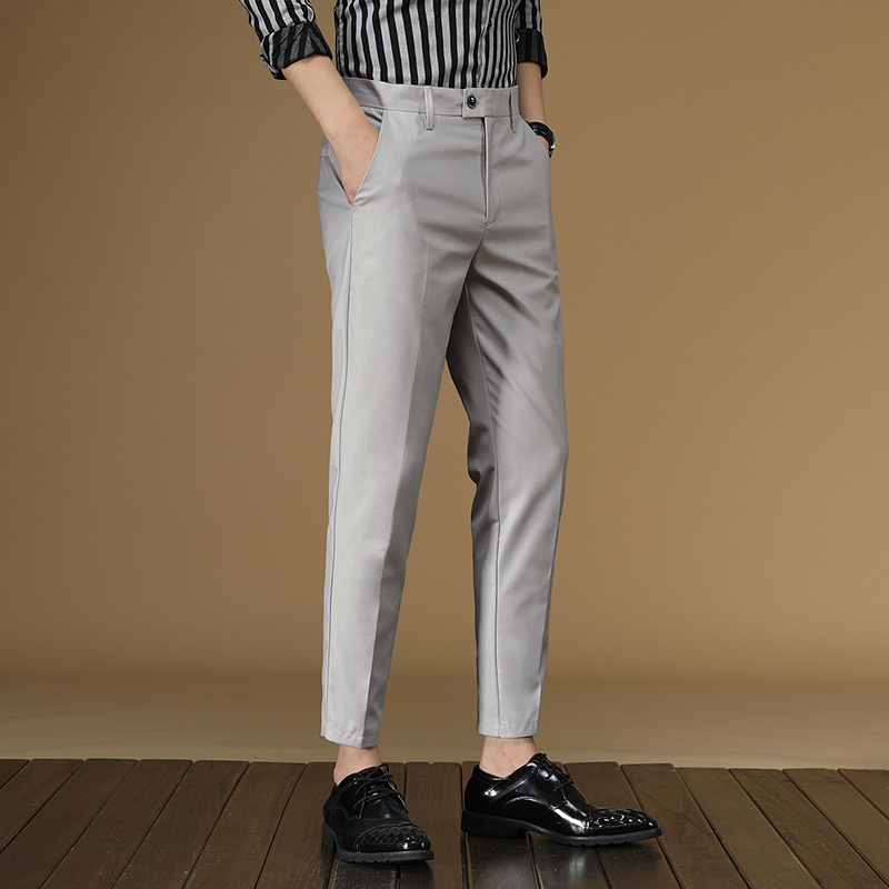 Men Formal Wear For Summer - Letnie spodnie garniturowe Mężczyźni Czerwony Czarny