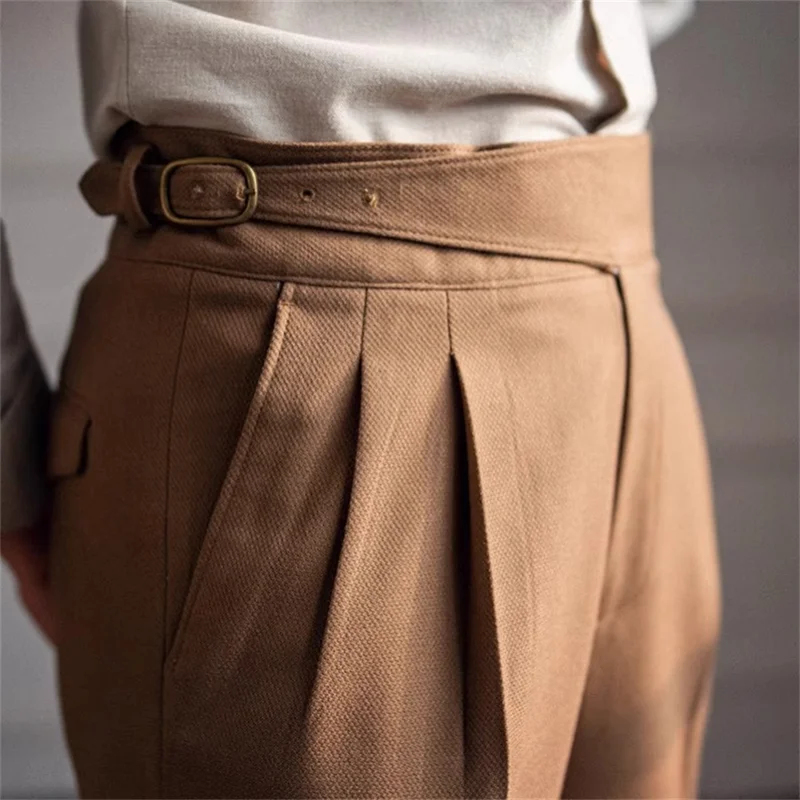Men'S Formal Wear Belt - Męskie spodnie garniturowe 2026, nowe, modne,