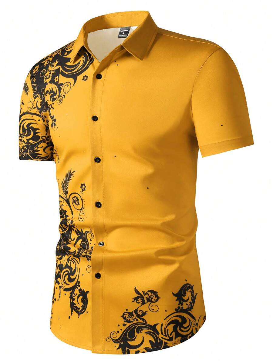 Mens Formal - Męska koszula Manfinity Homme z krótkim