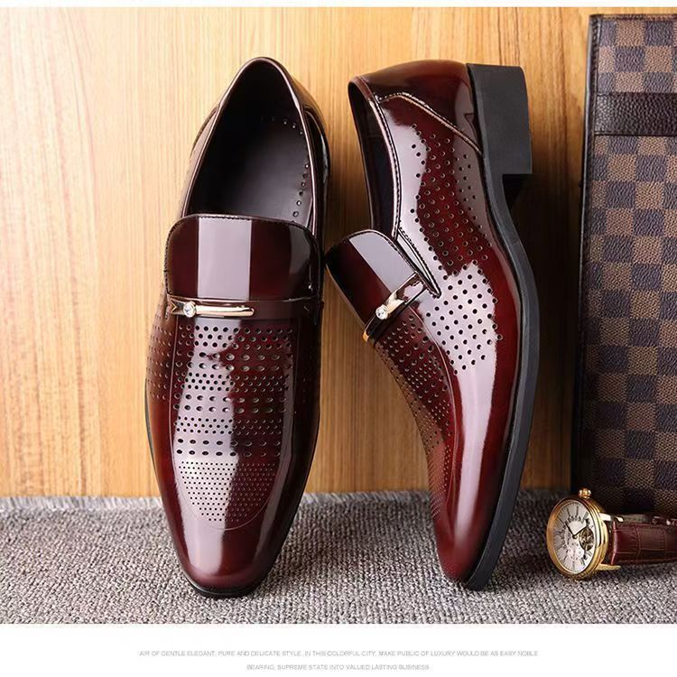 Formal Men Office Wear Sandals - Letnie nowe skórzane buty męskie biznesowe