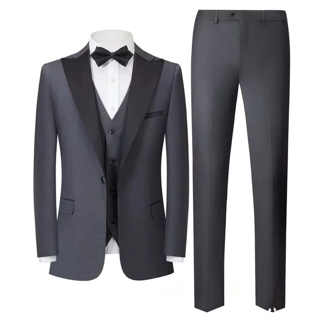Men'S Formal Wear Not Suit - Męski 3-częściowy garnitur smokingowy w jednolitym