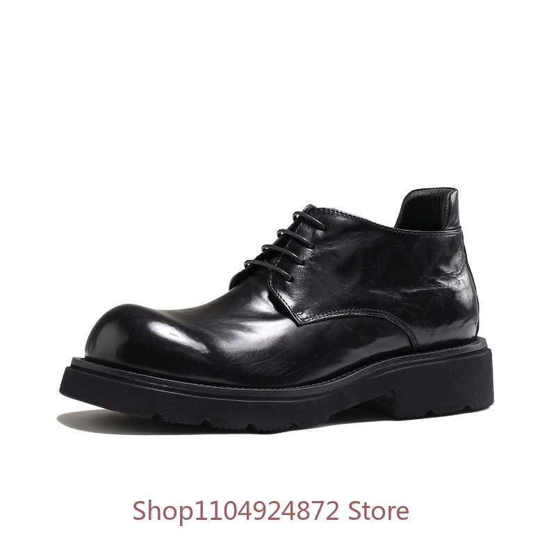 Men'S Formal Style - Luksusowe męskie buty Derby z okrągłym