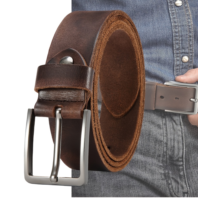 Men'S Formal Wear Belt - Męski pasek ze skóry naturalnej z