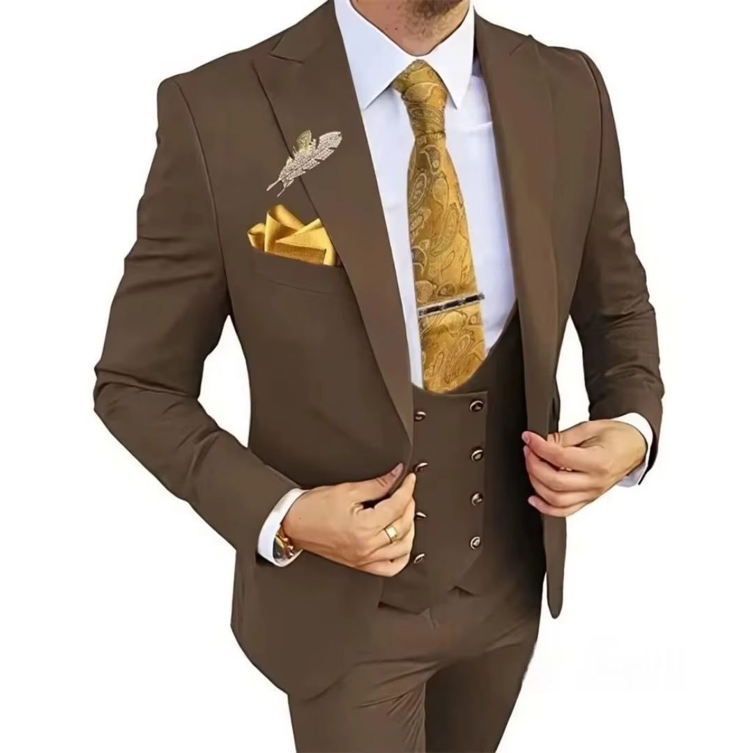 Men'S Formal Wear Not Suit - Trzyczęściowy męski garnitur slim fit, dwurzędowa