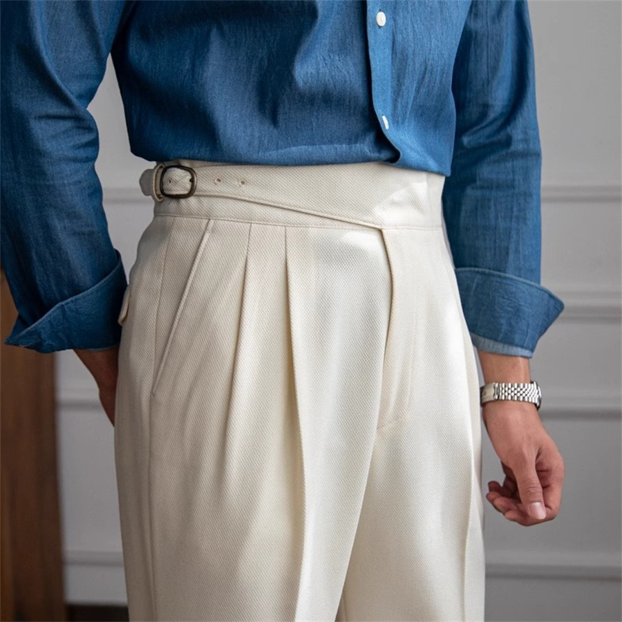 Men'S Formal Wear Belt - Męskie spodnie solidny kolor garnitur wiosna