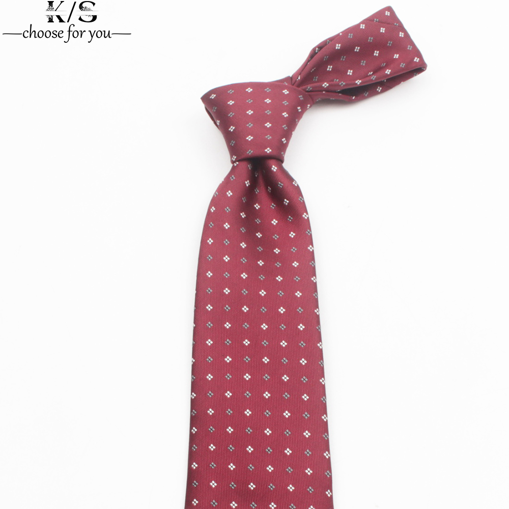 Męski krawat 8cm Stripe Dot kr – Men Formal Wear Blue recenzja i cena