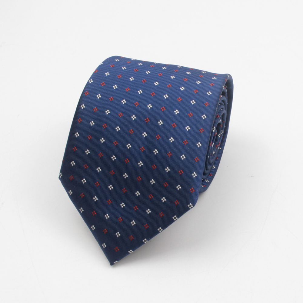 Męski krawat 8cm Stripe Dot kr – Men Formal Wear Blue recenzja i cena