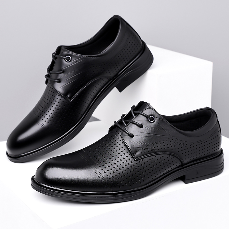 Letnie nowe skórzane buty męsk – Formal Men Office Wear Sandals recenzja i cena