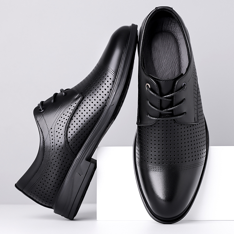Letnie nowe skórzane buty męsk – Formal Men Office Wear Sandals recenzja i cena