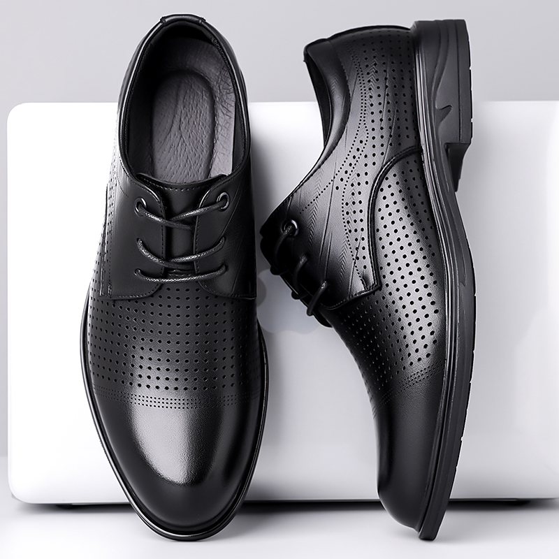 Letnie nowe skórzane buty męsk – Formal Men Office Wear Sandals recenzja i cena