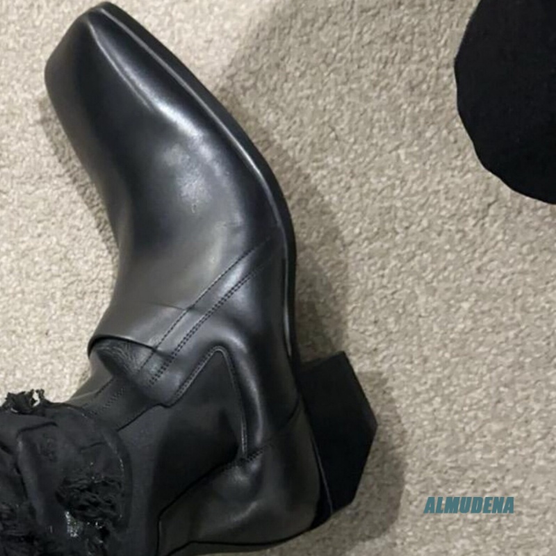 Męskie czarne skórzane botki C – Men'S Formal Style recenzja i cena