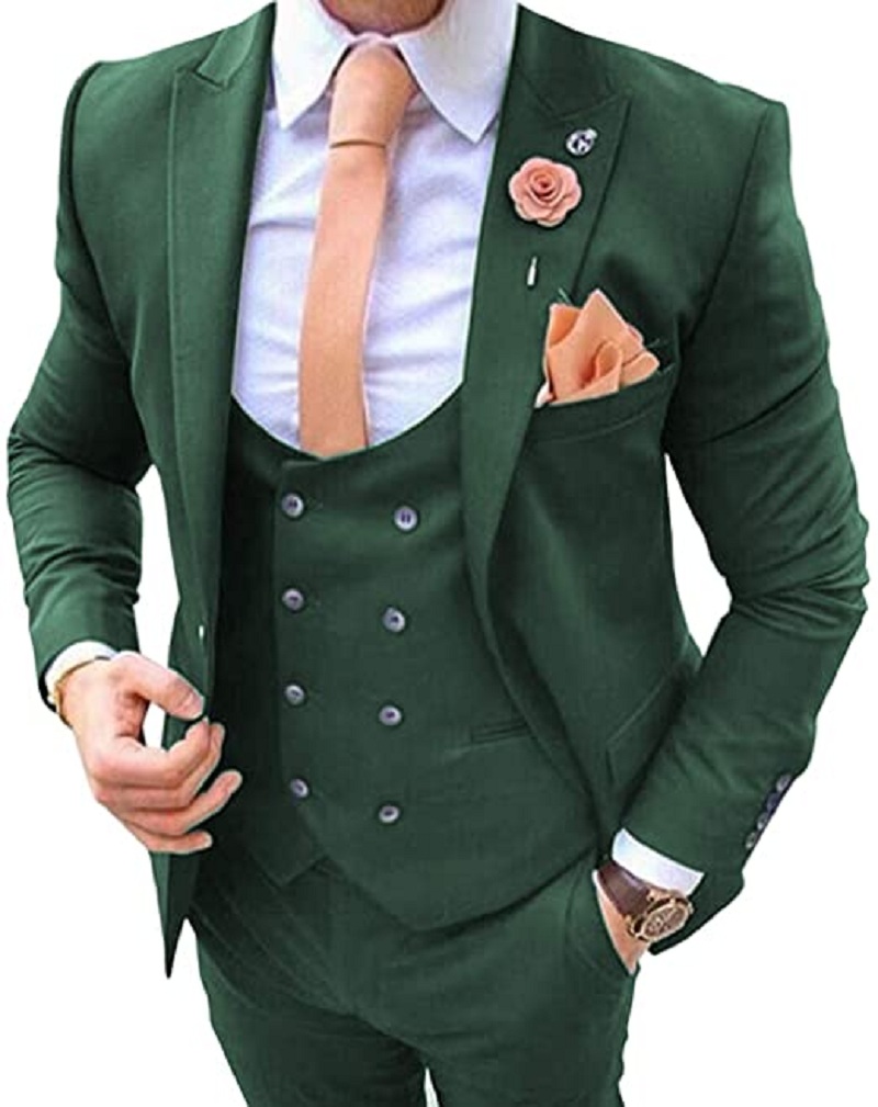 Granatowe garnitury męskie 3-c – Men Formal Wear Blue recenzja i cena