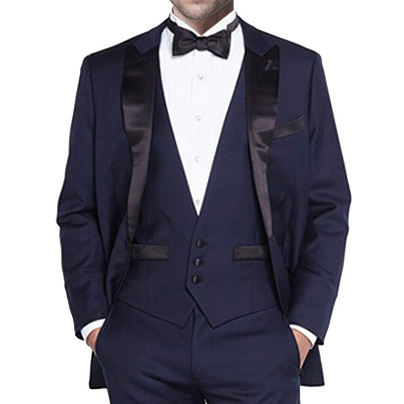 Granatowe smokingi dla drużbów – Men Formal Wear Blue recenzja i cena