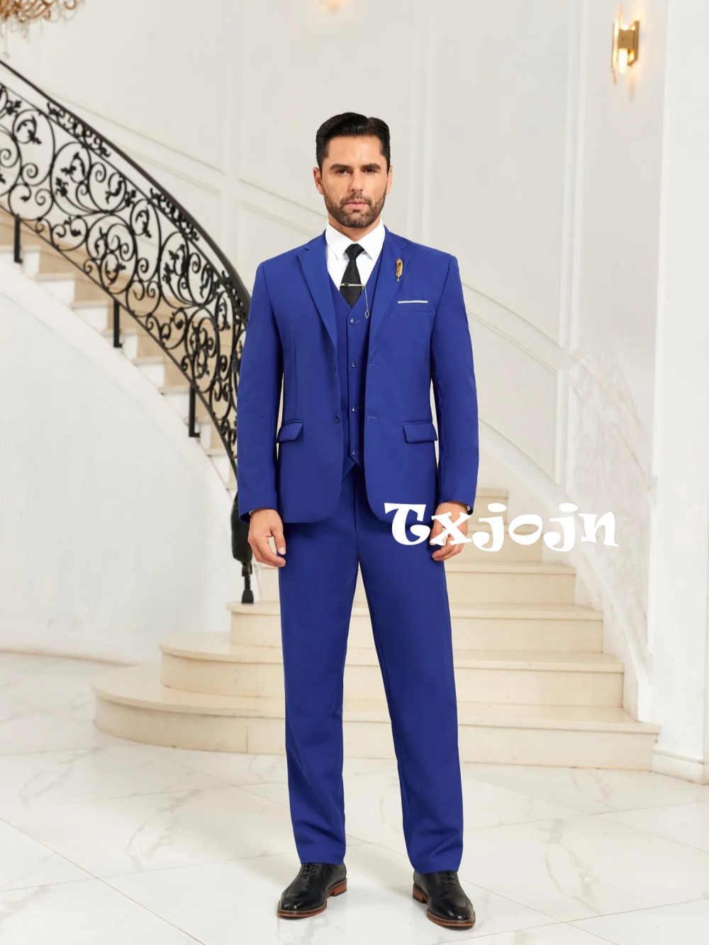 Nowe niebieskie męskie garnitu – Men Formal Wear Blue recenzja i cena