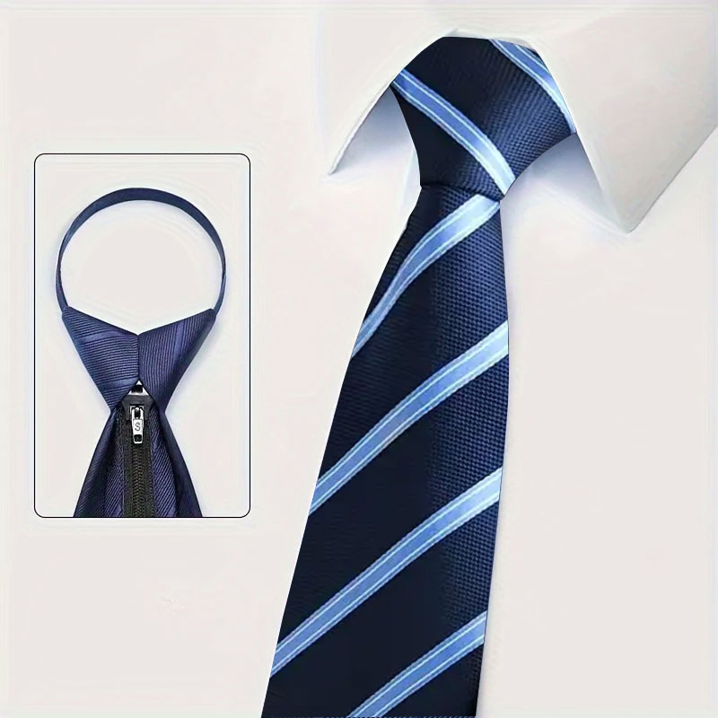 6 szt. Męskie krawaty z zamkie – Men Formal Wear Blue recenzja i cena