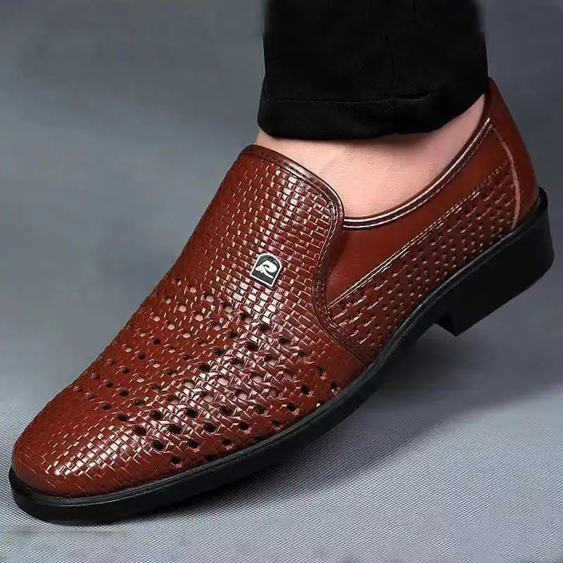 Letnie nowe skórzane buty męsk – Formal Men Office Wear Sandals recenzja i cena