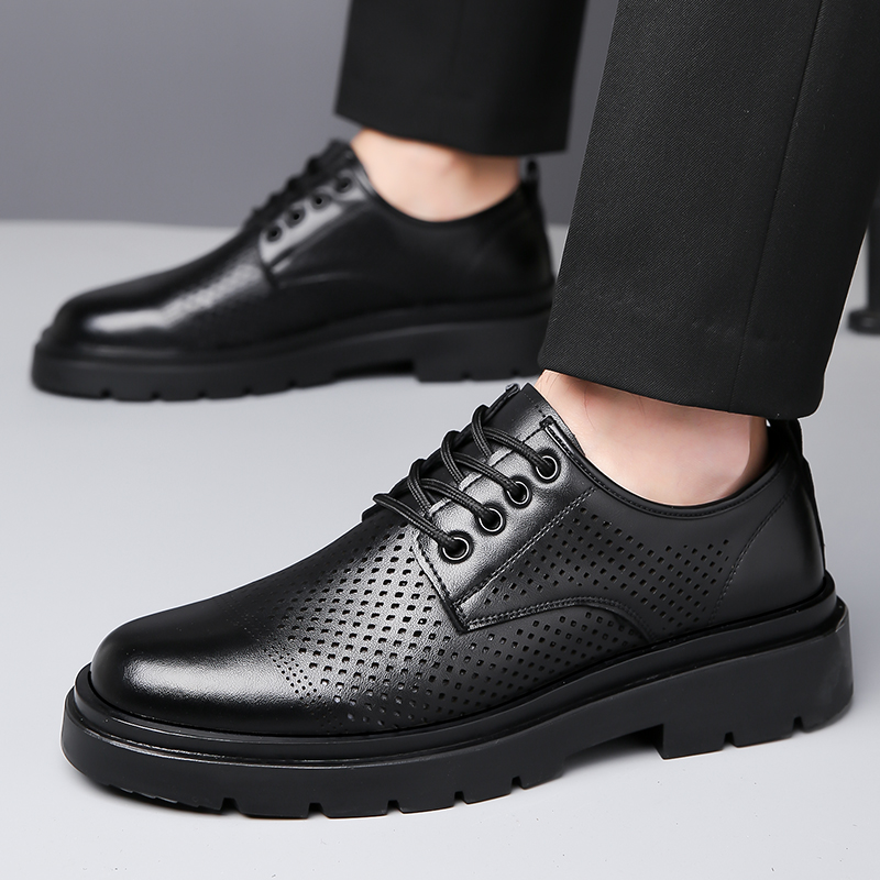 Letnie nowe skórzane buty męsk – Formal Men Office Wear Sandals recenzja i cena