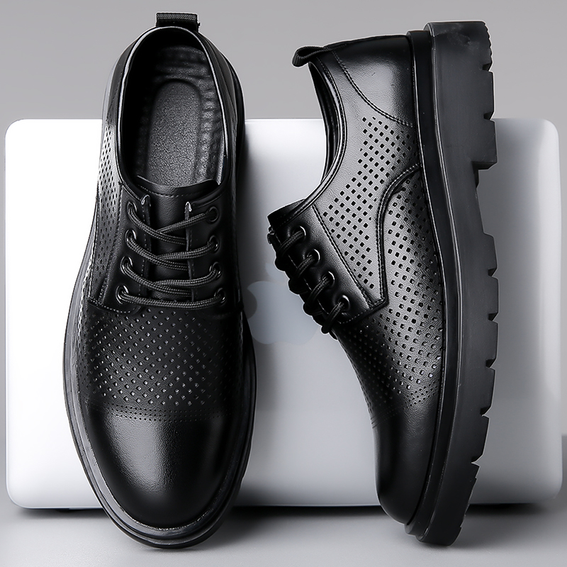 Letnie nowe skórzane buty męsk – Formal Men Office Wear Sandals recenzja i cena