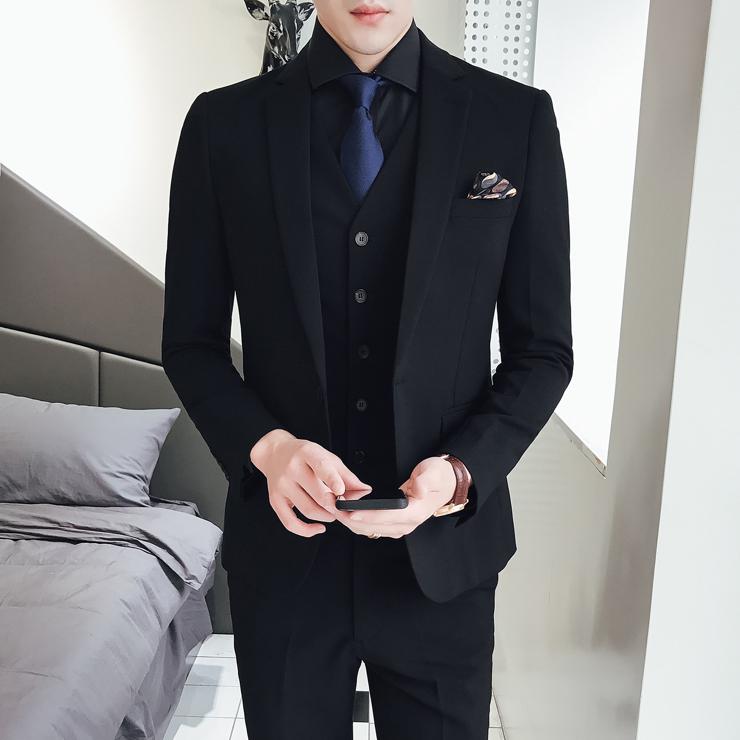 Trzyczęściowy garnitur męski,  – Men'S Formal Wear Not Suit recenzja i cena