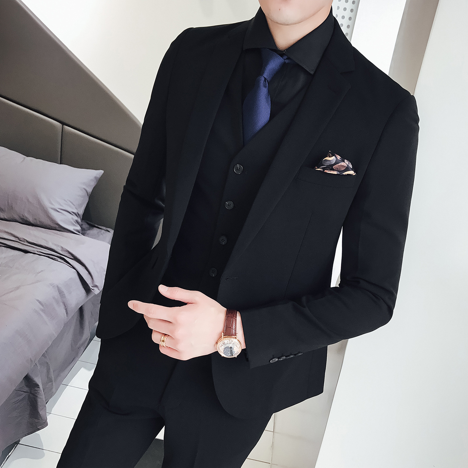 Trzyczęściowy garnitur męski,  – Men'S Formal Wear Not Suit recenzja i cena